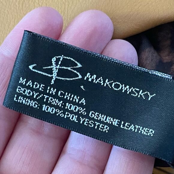 B MAKOWSKY Fringe Crossbody Bag real leather handbag - Picture 8 of 9